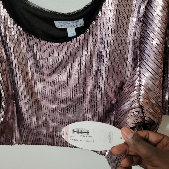 Sequin crop top - Picture 2 of 3